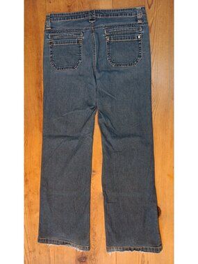 Vtg Riders Copper Jeans Junior 11/12 M Rivet Straight Wide Leg 90s Stretch Retro